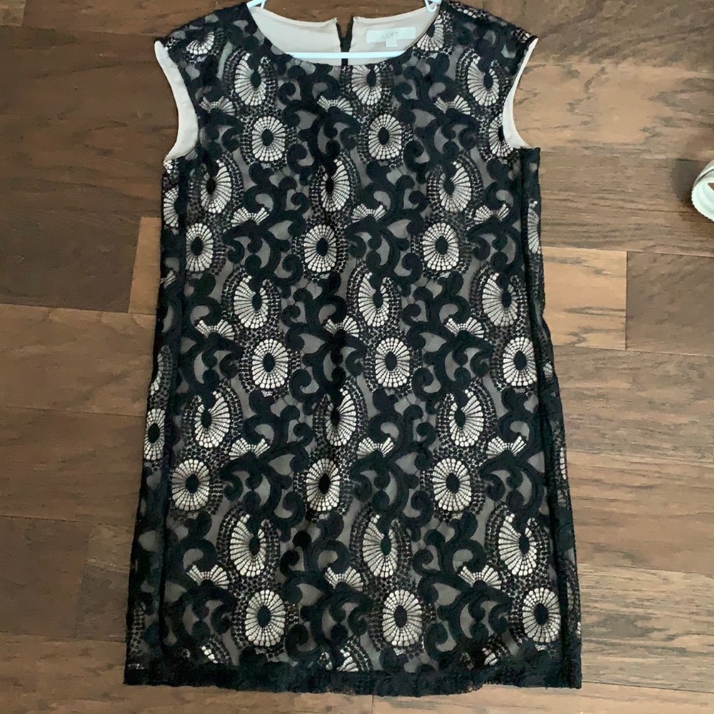 Black and Nude Loft Dress